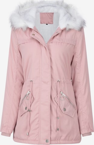 YOUTHUP Winter Jacket in Pink: front