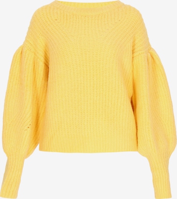 Pull-over oversize IZIA en jaune : devant