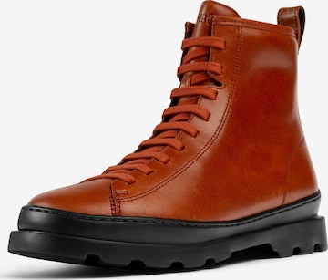 CAMPER Lace-Up Ankle Boots ' Brutus ' in Red: front