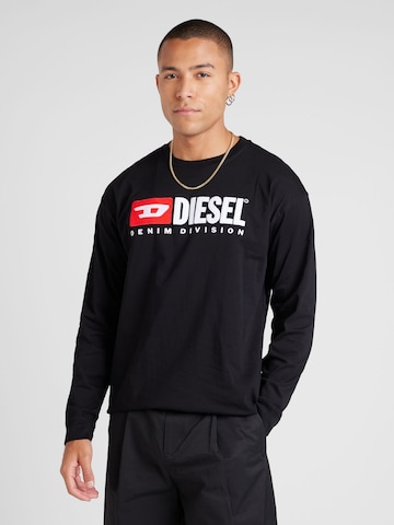 DIESEL Shirt 'T-BOXT-LS-DIV' in Black: front