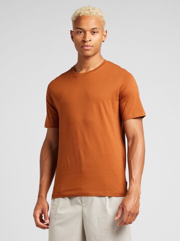 JACK & JONES Slim Fit T-Shirt in Braun: Vorderseite