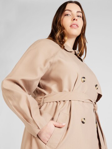 Vero Moda Curve Between-seasons coat 'Doreen' in Brown