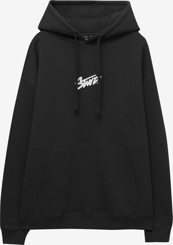 Pull&Bear Sweatshirt in Schwarz: predná strana