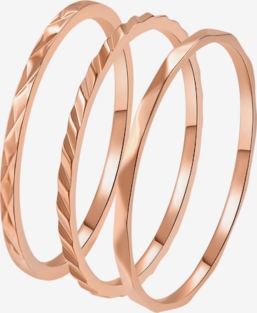 Hey Happiness Ring 'Twist Stack' in Gold: front