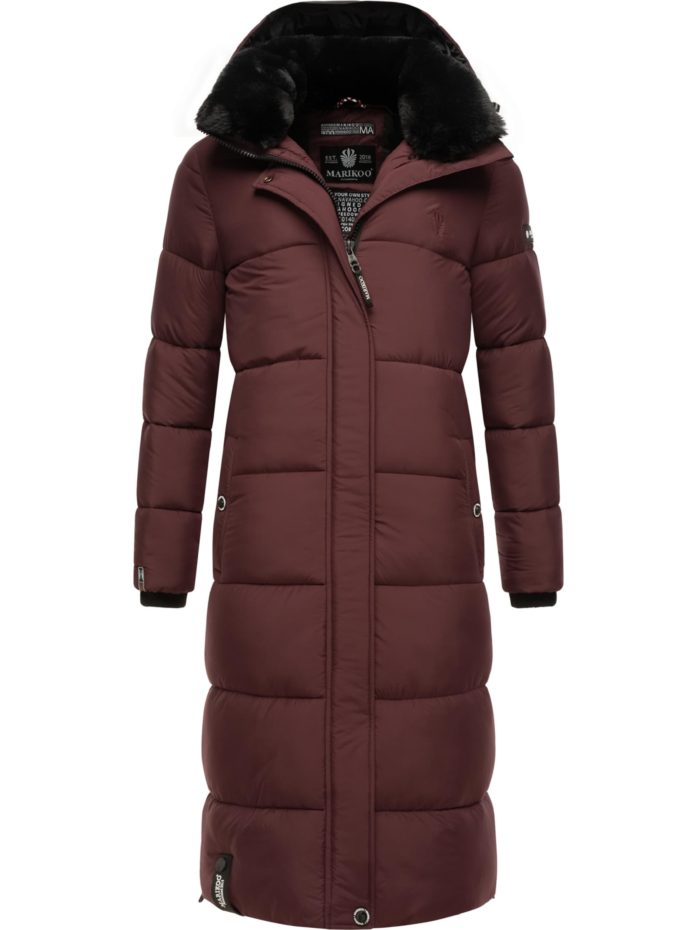 Manteau d’hiver MARIKOO en rouge : devant