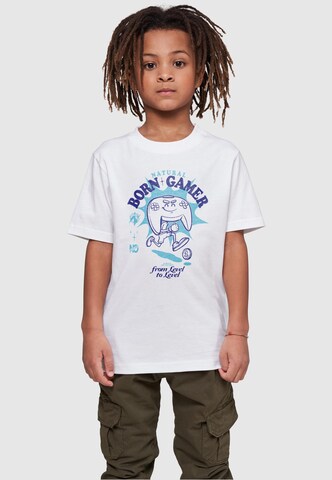 Maglietta 'Natural Born Gamer' di Mister Tee in bianco: frontale