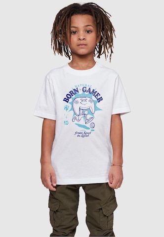 Mister Tee Shirt 'Natural Born Gamer' in Wit: voorkant