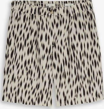 TOM TAILORHlače s naborima - bež boja: prednji dio