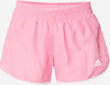 ADIDAS SPORTSWEAR - Pantalón deportivo 'Marathon 20' en rosa: frente