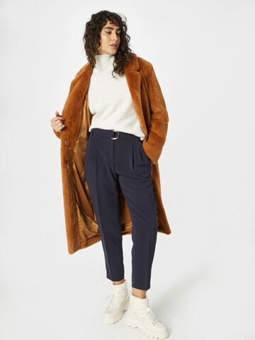 BOSS Tapered Pleat-Front Pants 'Tapia' in Blue