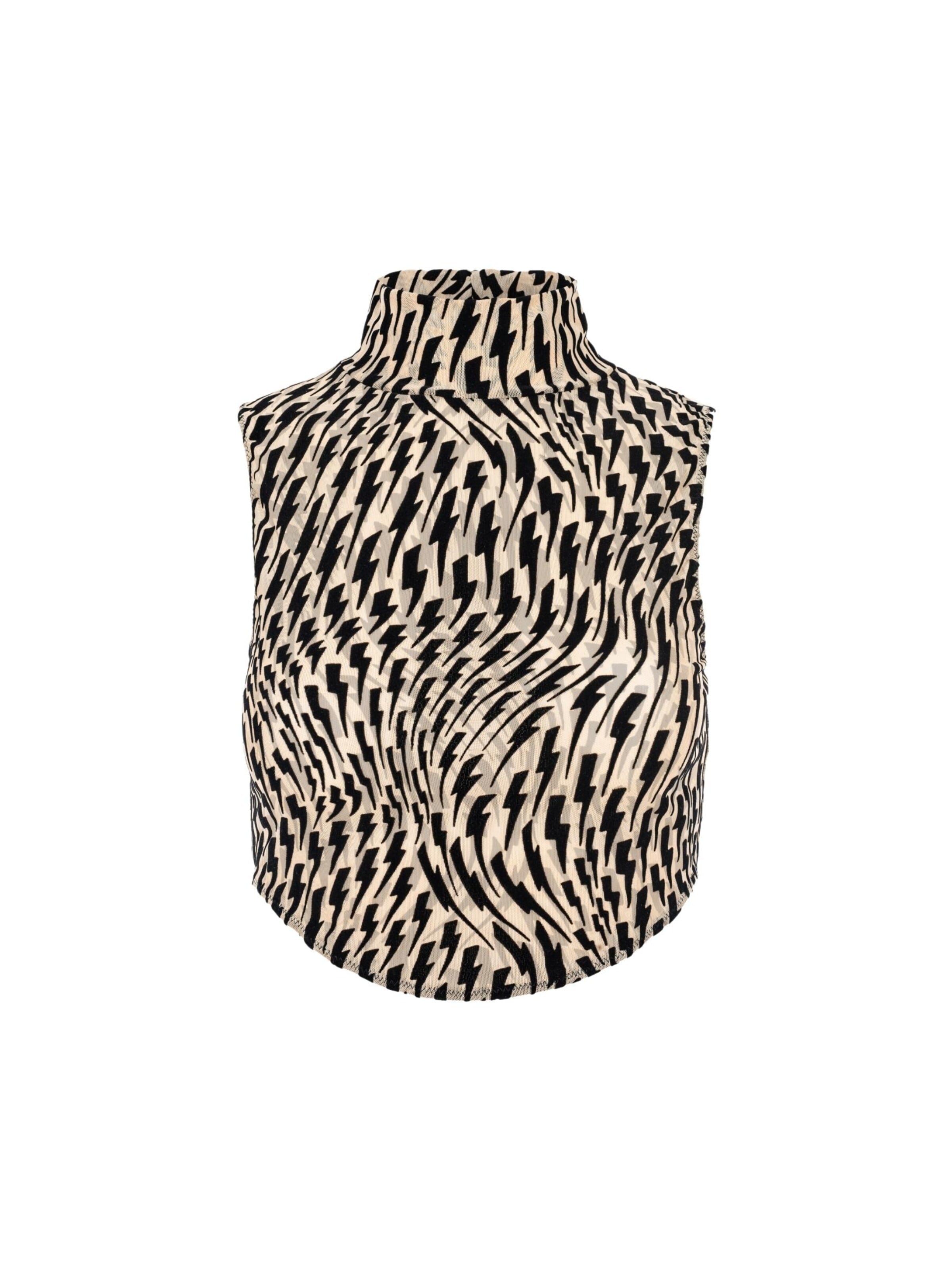 Top 'Thunderbeats Tattoo' di EKCENTRIK in beige: frontale