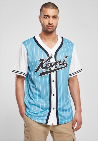 Karl Kani - Camisa 'Varsity' em azul: frente