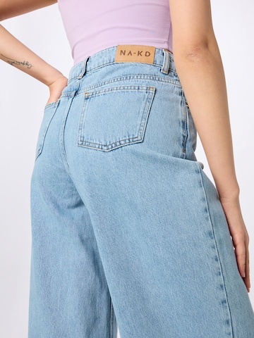 NA-KD Wide Leg Jeans 'Lisa & Lena' in Blau