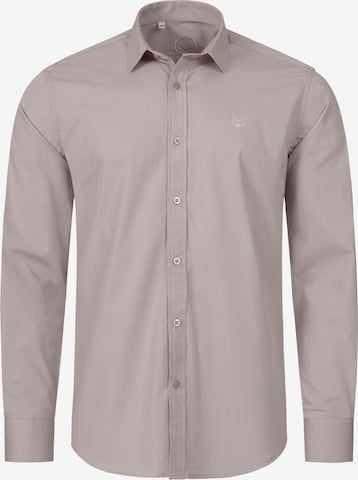 Indumentum Button Up Shirt in Beige: front