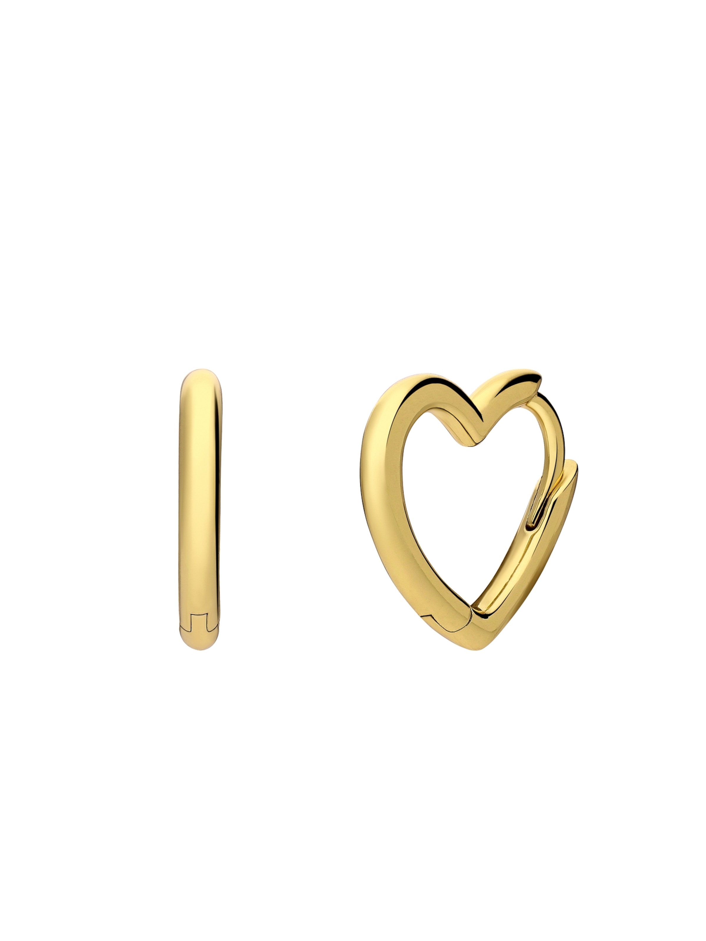 Lucardi Ohrringe 'Minimalistisch' in Gold: Vorderseite