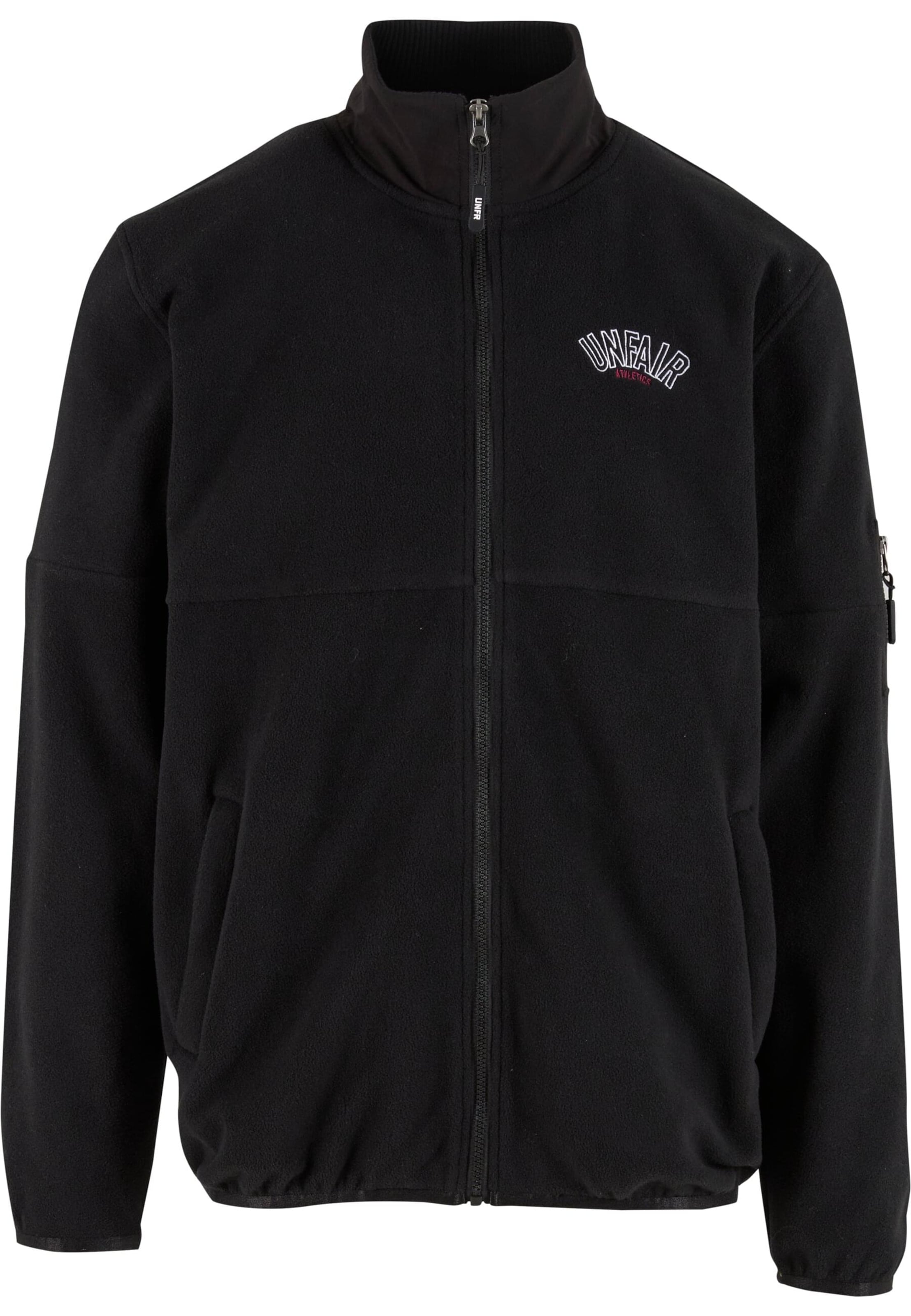 Unfair Athletics Fleecejacke in Schwarz: Vorderseite