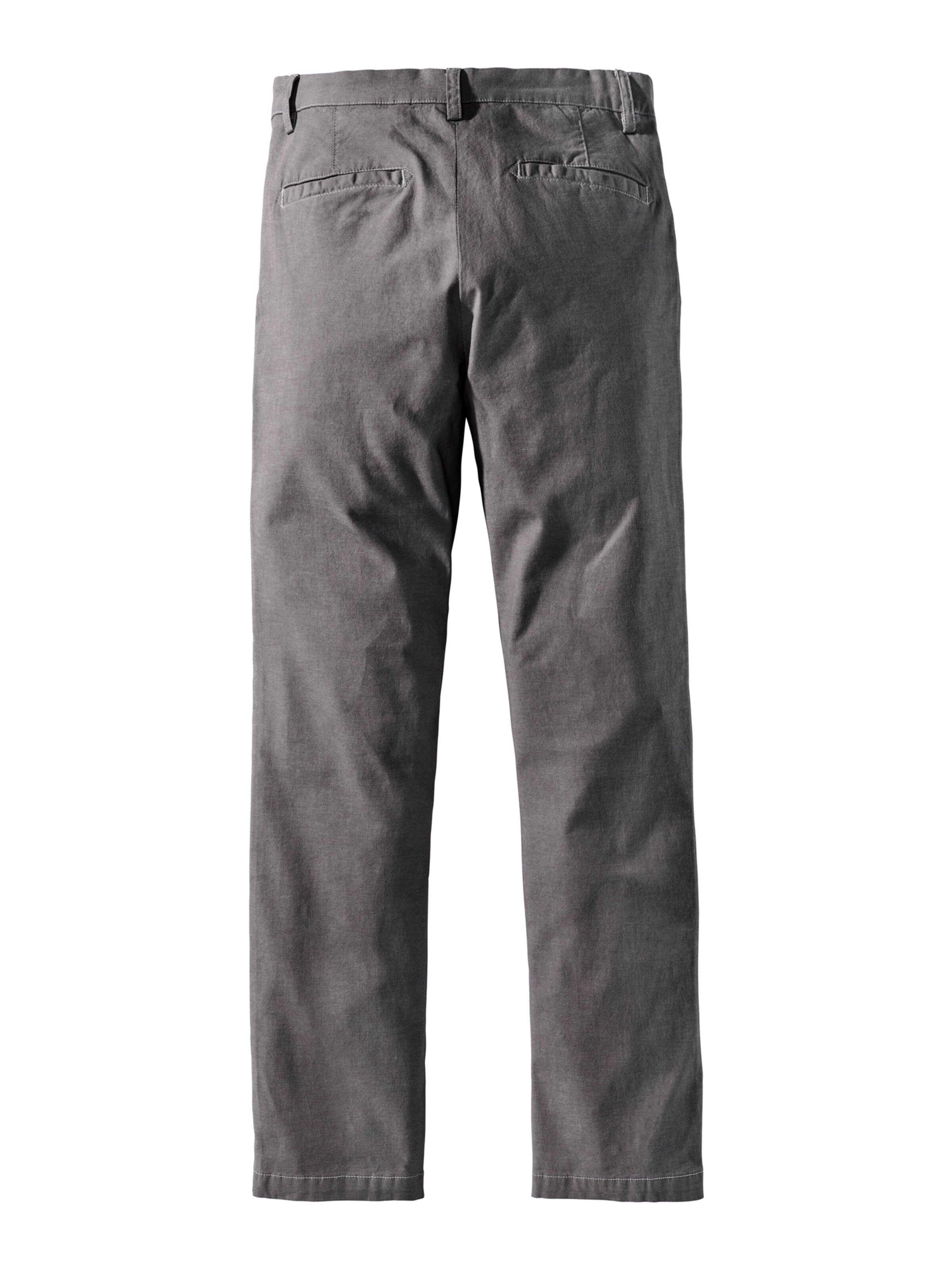 JOHN DEVIN Regular Chino Pants 'Oxford' in Grey: back