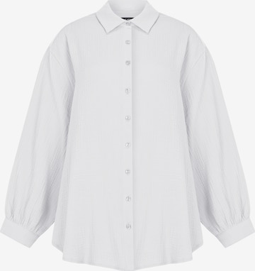 FRESHLIONS Langarmbluse 'Honari' in Weiß: Vorderseite