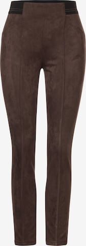 Pantalon 'Hope' STREET ONE en marron : devant