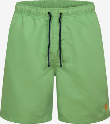 Regular Shorts de bain U.S. POLO ASSN. en vert : devant