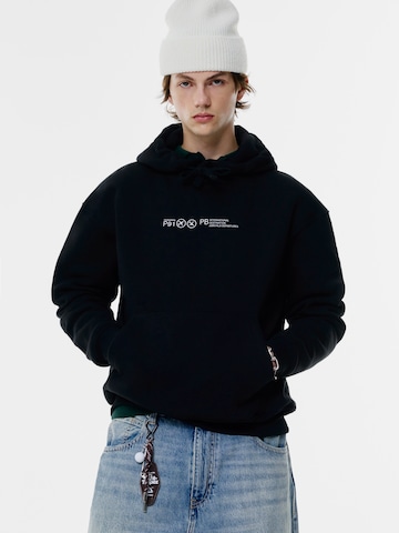 Pull&Bear Bluzka sportowa w kolorze czarny: przód