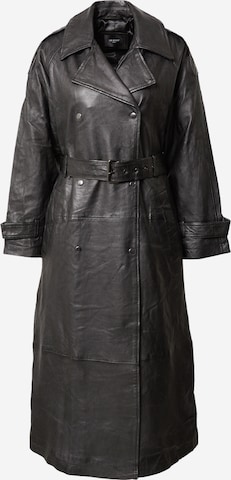 BE EDGY Between-Seasons Coat 'Meleyna' in Black: front
