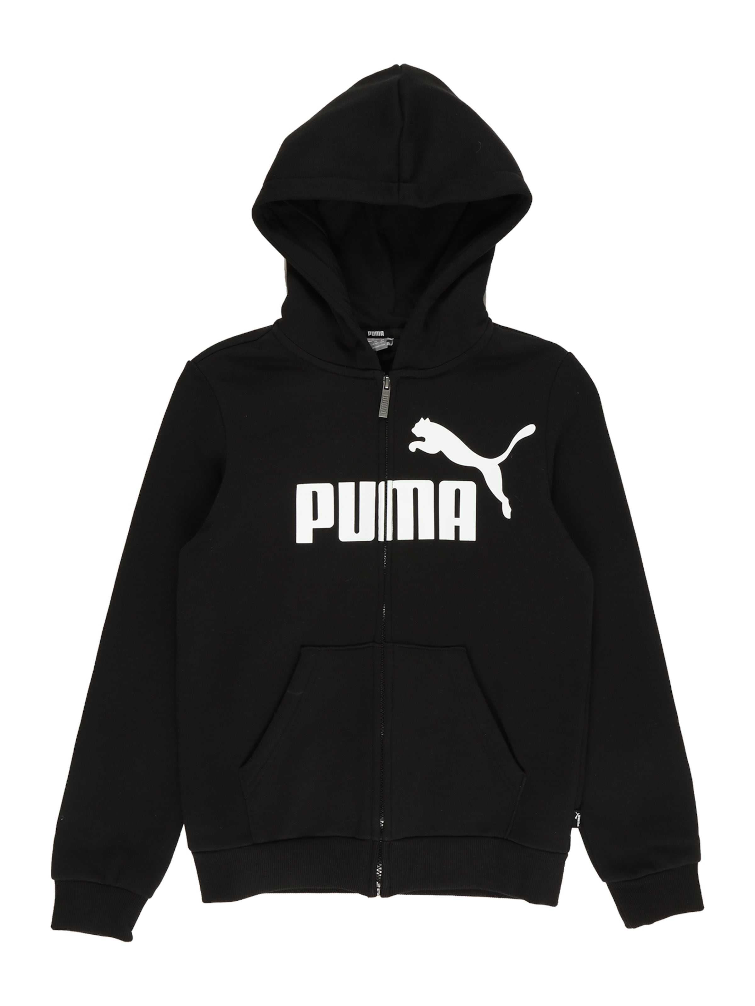 PUMA Sweatjacke in Schwarz: Vorderseite