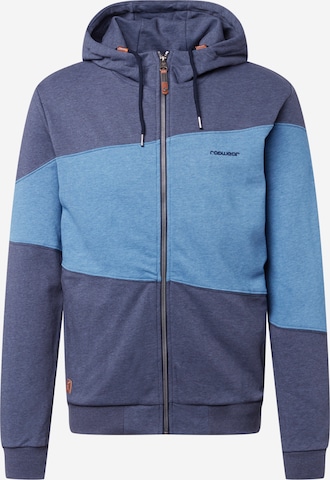 Ragwear Zip-Up Hoodie 'NYKOS' in Blue: front