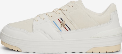 TOMMY HILFIGER Baskets basses 'Global Stripe' en beige / bleu / bleu marine / rouge / blanc, Vue avec produit