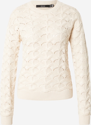 VERO MODAPulover 'VMINDIGO' - bijela boja: prednji dio