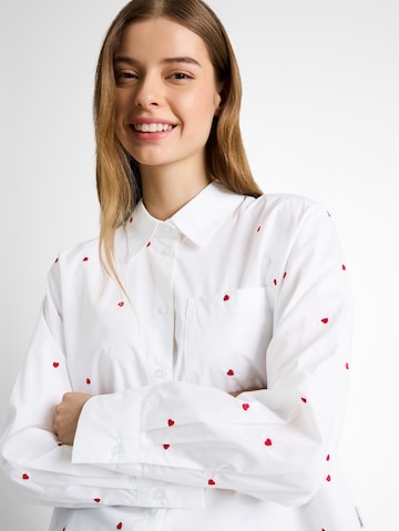 TOM TAILOR DENIM Bluse in Weiß