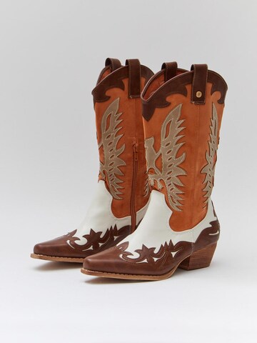 BUONAROTTI Cowboystiefel in Weiß: Vorderseite