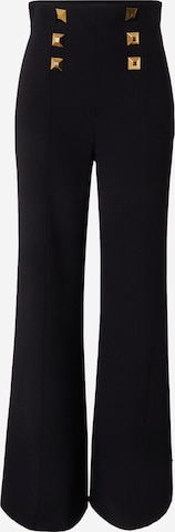 Wide leg Pantaloni de la Elisabetta Franchi pe negru: față