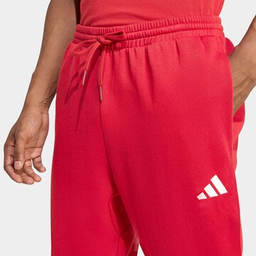 ADIDAS SPORTSWEAR Tapered Workout Pants in Red