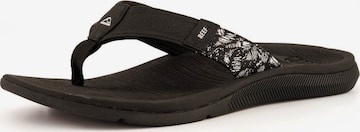 REEF T-Bar Sandals 'Santa Ana' in Black: front