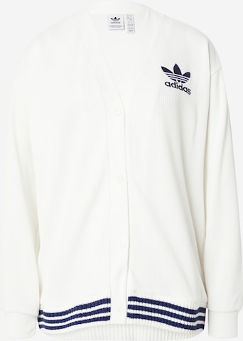 ADIDAS ORIGINALS Knit Cardigan in White: front