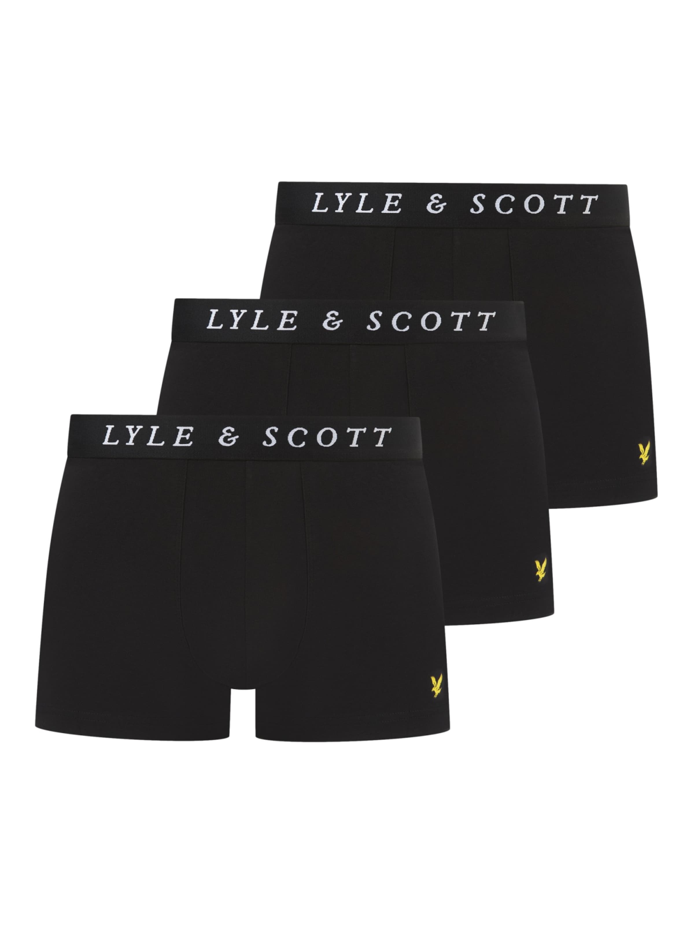 Boxers 'Neville' Lyle & Scott en noir : devant