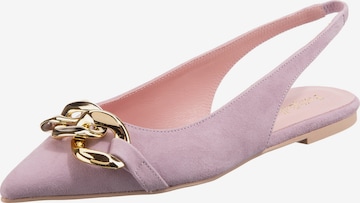 PRETTY BALLERINAS Ballet Flats with Strap 'Angelis' in Purple: front