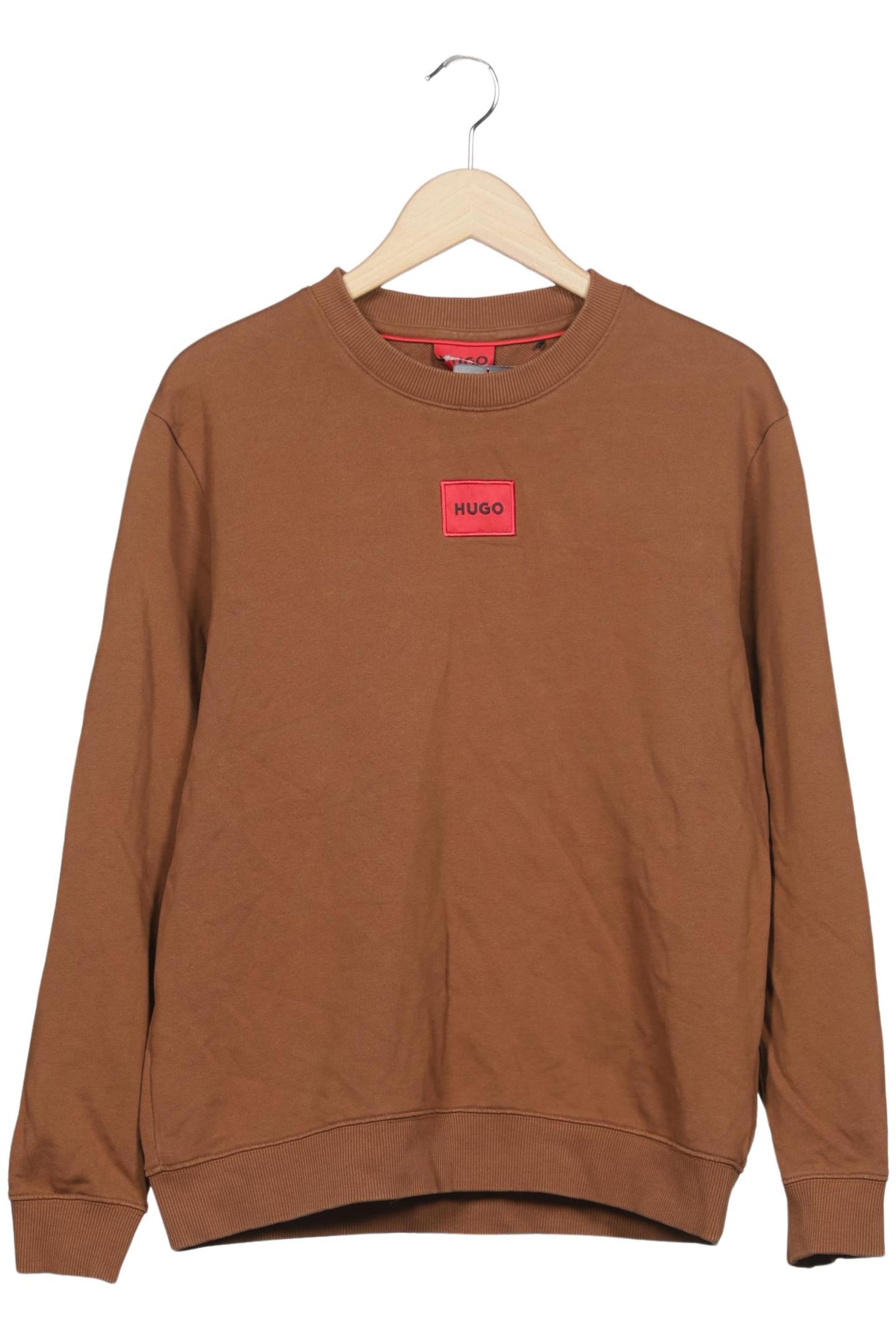 HUGO Sweatshirt & Zip-Up Hoodie in M in Brown: front