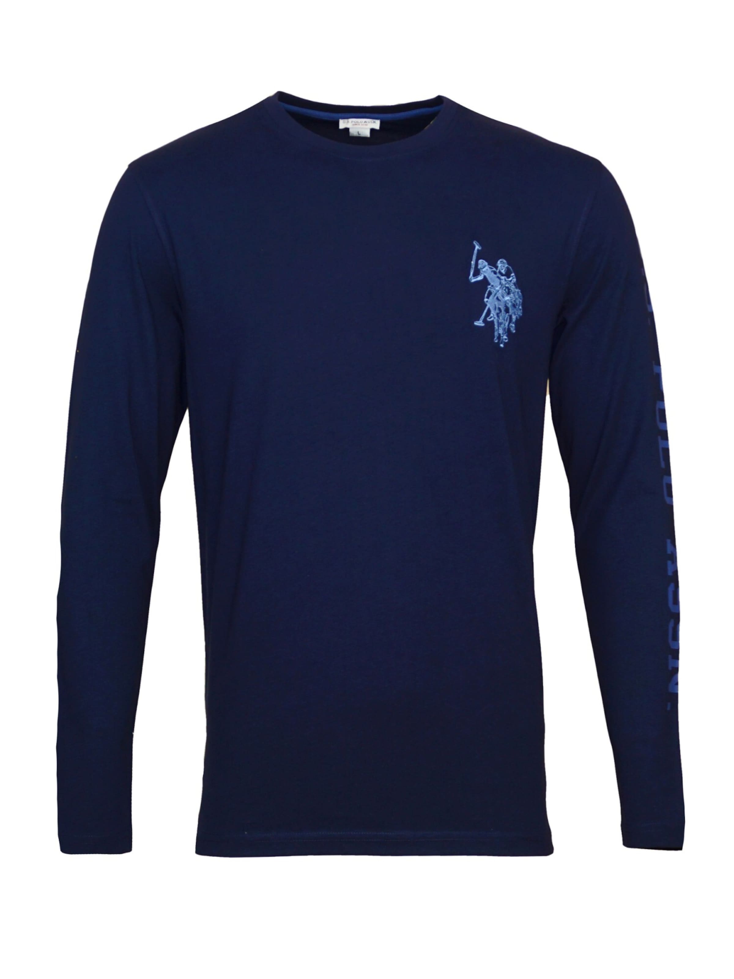 U.S. POLO ASSN. T-shirt i blå: framsida