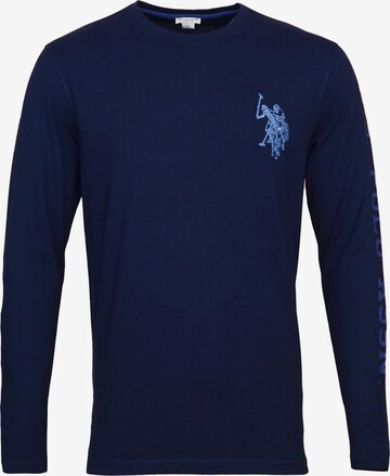 T-Shirt U.S. POLO ASSN. en bleu : devant