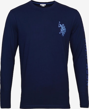 U.S. POLO ASSN. T-shirt i blå: framsida