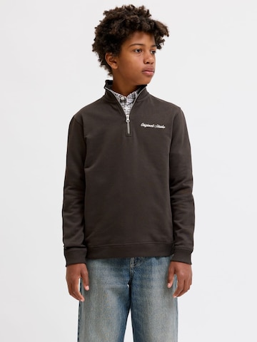 Jack & Jones Junior Sweatshirt 'JORNorrebro' in Brown: front