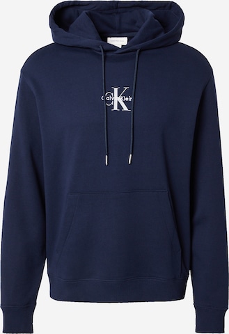 Calvin Klein Jeans Суичър в синьо: отпред