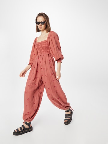 Free People Jumpsuit 'DAHLIA' in Rood