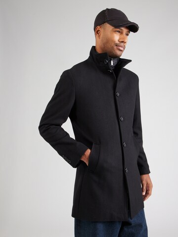 Bruun & Stengade Between-seasons coat 'Ontario' in Black: front