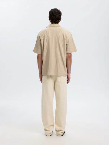 SELECTED Comfort Fit Skjorte 'SLMSimon' i beige