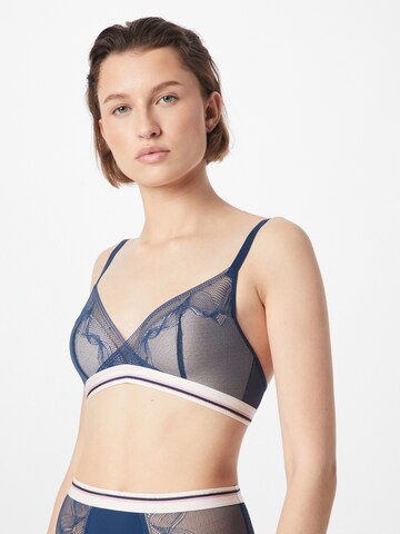 PASSIONATA Triangle Bra in Blue: front