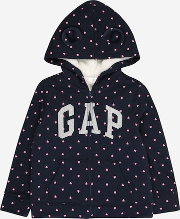 GAP Zip-Up Hoodie in Blue: front