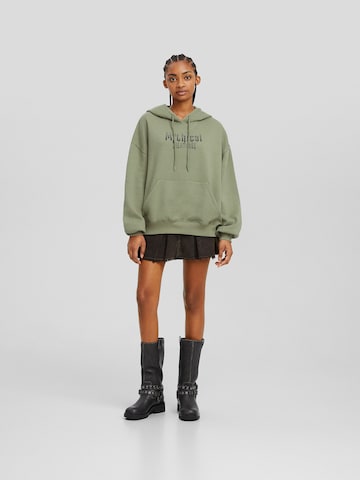 Sweat-shirt Bershka en vert